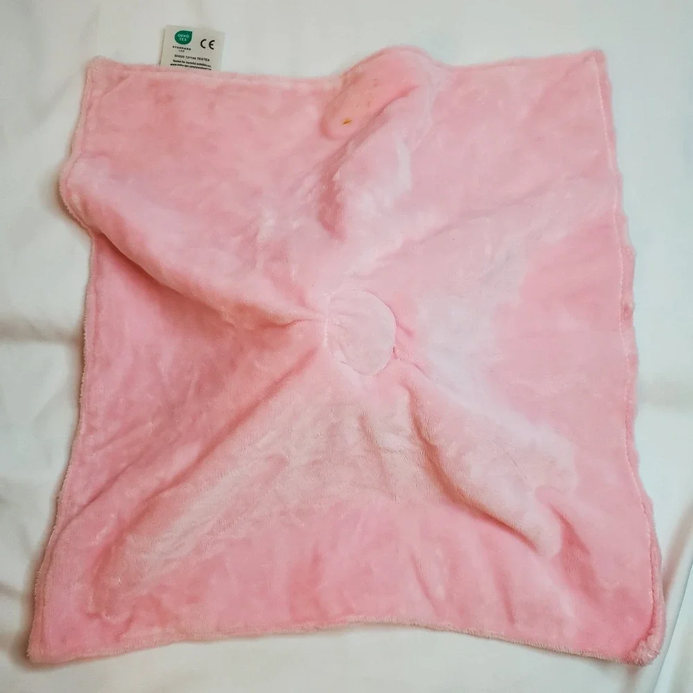 Crevent Pink Unicorn Lovey‎ Security Blanket Plush Minky Dot Baby